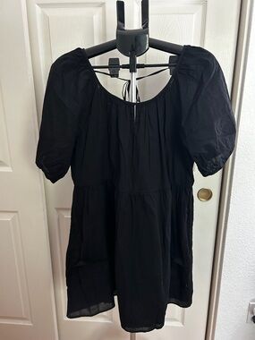 Old Navy Black Tie-Neck Dress